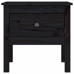 vidaXL 1/2x Solid Wood Pine Side Table Multi Colours 40x40x39 cm/50x50x49 cm - black, 50 x 50 x 49 cm/1 - Additional view 6