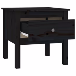 vidaXL 1/2x Solid Wood Pine Side Table Multi Colours 40x40x39 cm/50x50x49 cm - black, 50 x 50 x 49 cm/1 - Additional view 7