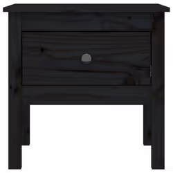 vidaXL 1/2x Solid Wood Pine Side Table Multi Colours 40x40x39 cm/50x50x49 cm - black, 50 x 50 x 49 cm/2 - Additional view 8