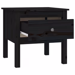 vidaXL 1/2x Solid Wood Pine Side Table Multi Colours 40x40x39 cm/50x50x49 cm - black, 50 x 50 x 49 cm/2 - Additional view 9