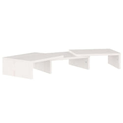 vidaXL Solid Wood Pine Monitor Stand Multi Colours 80x24x10.5/60x24x10.5 cm - white, 60 x 24 x 10.5 cm