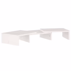 vidaXL Solid Wood Pine Monitor Stand Multi Colours 80x24x10.5/60x24x10.5 cm - white, 60 x 24 x 10.5 cm