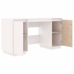 vidaXL Solid Wood Pine Desk Wooden Office Writing Desk Table Multi Colours - white - Additional view 5