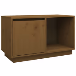 vidaXL Solid Wood Pine TV Cabinet Living Room TV Stand Furniture Multi Colours - honey brown