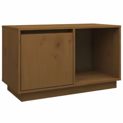vidaXL Solid Wood Pine TV Cabinet Living Room TV Stand Furniture Multi Colours - honey brown