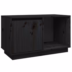 vidaXL Solid Wood Pine TV Cabinet Living Room TV Stand Furniture Multi Colours - black