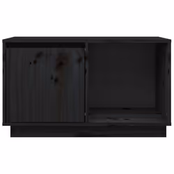 vidaXL Solid Wood Pine TV Cabinet Living Room TV Stand Furniture Multi Colours - black