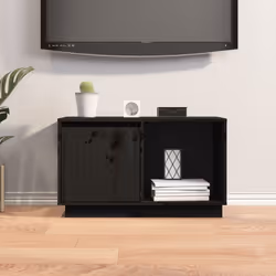 vidaXL Solid Wood Pine TV Cabinet Living Room TV Stand Furniture Multi Colours - black - Additional view 7
