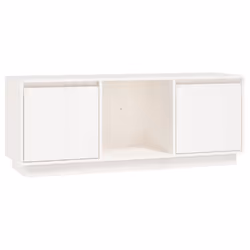 vidaXL Solid Wood Pine TV Cabinet Media HiFi Cabinet TV Console Multi Colours - white