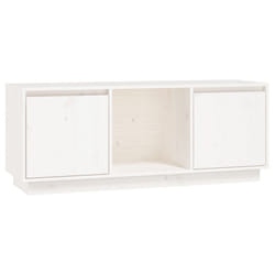 vidaXL Solid Wood Pine TV Cabinet Media HiFi Cabinet TV Console Multi Colours - white