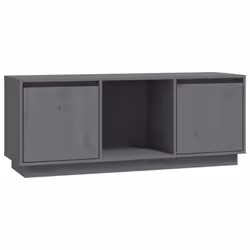 vidaXL Solid Wood Pine TV Cabinet Media HiFi Cabinet TV Console Multi Colours - grey