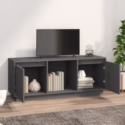 vidaXL Solid Wood Pine TV Cabinet Media HiFi Cabinet TV Console Multi Colours - grey