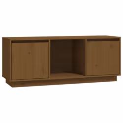 vidaXL Solid Wood Pine TV Cabinet Media HiFi Cabinet TV Console Multi Colours - honey brown