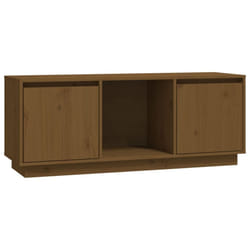 vidaXL Solid Wood Pine TV Cabinet Media HiFi Cabinet TV Console Multi Colours - honey brown