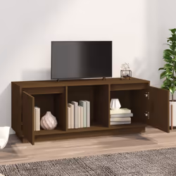 vidaXL Solid Wood Pine TV Cabinet Media HiFi Cabinet TV Console Multi Colours - honey brown