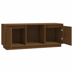 vidaXL Solid Wood Pine TV Cabinet Media HiFi Cabinet TV Console Multi Colours - honey brown - Additional view 5