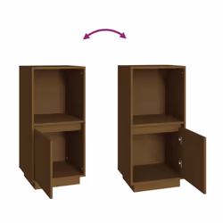 vidaXL Solid Wood Pine Sideboard Side Cabinet Home Organiser Multi Colours - honey brown - Additional view 6