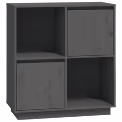 vidaXL Solid Wood Pine Sideboard Side Cabinet Home Organiser Multi Colours - grey