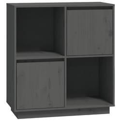 vidaXL Solid Wood Pine Sideboard Side Cabinet Home Organiser Multi Colours - grey