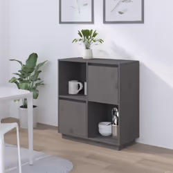 vidaXL Solid Wood Pine Sideboard Side Cabinet Home Organiser Multi Colours - grey