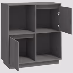 vidaXL Solid Wood Pine Sideboard Side Cabinet Home Organiser Multi Colours - grey - Additional view 5