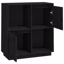 vidaXL Solid Wood Pine Sideboard Side Cabinet Home Organiser Multi Colours - black - Additional view 5