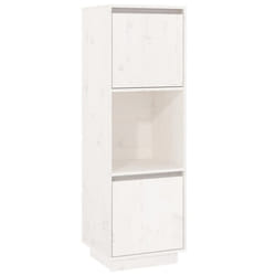 vidaXL Solid Wood Pine Highboard Indoor Wooden Console Cabinet Multi Colours - white