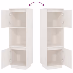 vidaXL Solid Wood Pine Highboard Indoor Wooden Console Cabinet Multi Colours - white - Additional view 6