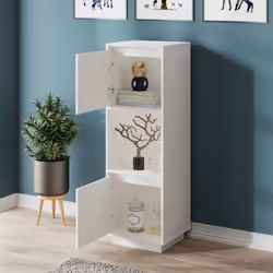 vidaXL Solid Wood Pine Highboard Indoor Wooden Console Cabinet Multi Colours - white - Additional view 9
