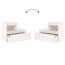 VidaXL 814377 nightstand/bedside table White - Additional view 7