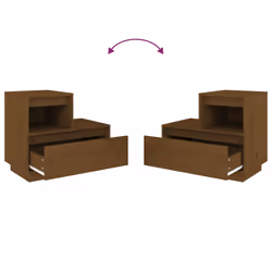 VidaXL 814381 nightstand/bedside table Brown - Additional view 7