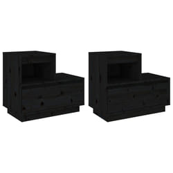 VidaXL 814383 nightstand/bedside table Black