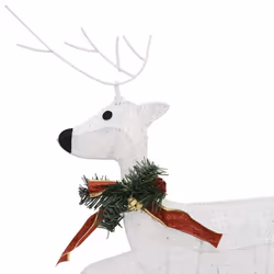 vidaXL 2/4/6x Christmas Reindeers 40 LEDs Reindeer Figure Decor Multi Colours - white, 2 pcs - Additional view 5