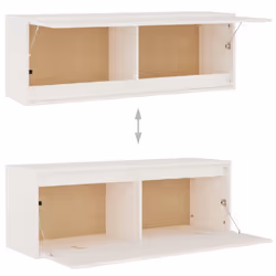 vidaXL 3x Solid Wood Pine TV Cabinets Wooden Hanging Cabinet Multi Colours - white - Additional view 7