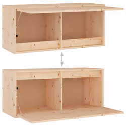 vidaXL 6x Solid Wood Pine TV Cabinets Wooden Hanging Cabinet Multi Colours - brown - Additional view 6