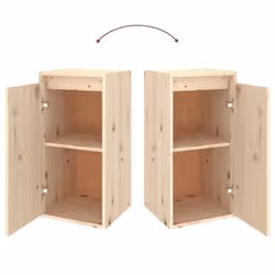 vidaXL 6x Solid Wood Pine TV Cabinets Wooden Hanging Cabinet Multi Colours - brown - Additional view 9