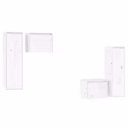 vidaXL 4x Solid Wood Pine TV Cabinets Wall Mounted Shelf Stand Multi Colours - white