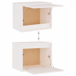 vidaXL 4x Solid Wood Pine TV Cabinets Wall Mounted Shelf Stand Multi Colours - white - Additional view 5