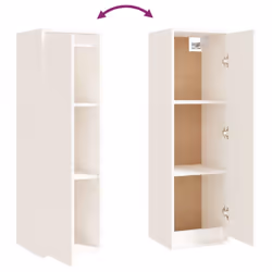 vidaXL 4x Solid Wood Pine TV Cabinets Wall Mounted Shelf Stand Multi Colours - white - Additional view 7