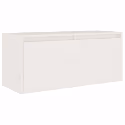 vidaXL 6x Solid Wood Pine TV Cabinets Wall Mounted Shelf Stand Multi Colours - white - Additional view 7