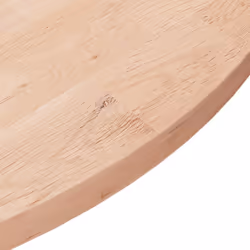 vidaXL Solid Wood Oak Round Table Top Untreated Table Top Multi Colours/Sizes - natural, 80 x 2.5 cm - Additional view 2
