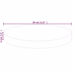 vidaXL Solid Wood Oak Round Table Top Untreated Table Top Multi Colours/Sizes - natural, 30 x 4 cm - Additional view 3