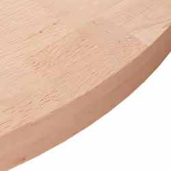 vidaXL Solid Wood Oak Round Table Top Untreated Table Top Multi Colours/Sizes - natural, 60 x 4 cm - Additional view 2