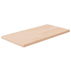 ) vidaXL Solid Wood Oak Shelf Board Untreated Wooden Storage Shelf Multi Sizes - 40 x 20 x 1.5 cm (L x W x H