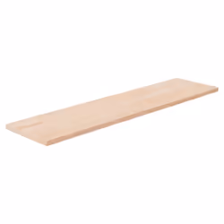 ) vidaXL Solid Wood Oak Shelf Board Untreated Wooden Storage Shelf Multi Sizes - 80 x 20 x 1.5 cm (L x W x H