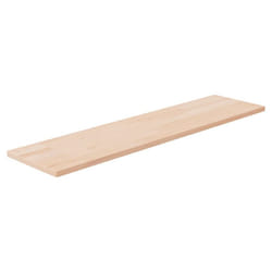 ) vidaXL Solid Wood Oak Shelf Board Untreated Wooden Storage Shelf Multi Sizes - 80 x 20 x 1.5 cm (L x W x H