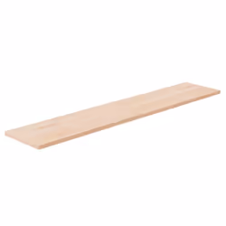 ) vidaXL Solid Wood Oak Shelf Board Untreated Wooden Storage Shelf Multi Sizes - 100 x 20 x 1.5 cm (L x W x H