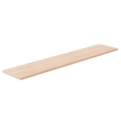 ) vidaXL Solid Wood Oak Shelf Board Untreated Wooden Storage Shelf Multi Sizes - 100 x 20 x 1.5 cm (L x W x H