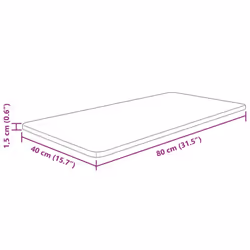 vidaXL Bathroom Countertop Treated Desktop Replacement Top Tabletop Solid Wood - natural, 80 x 40 x 1.5 cm - Additional view 3
