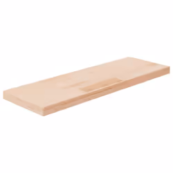 ) vidaXL Solid Wood Oak Shelf Board Untreated Wooden Storage Shelf Multi Sizes - 60 x 20 x 2.5 cm (L x W x H